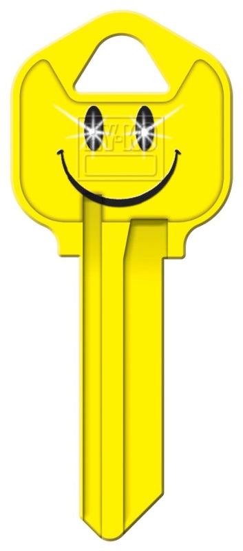 Hy-Ko 16005KW1-16 Key Blank, Smiley, Brass, Nickel, For: Kwikset KW1 Keyways, KW1-16 Key Number, Pack of 5