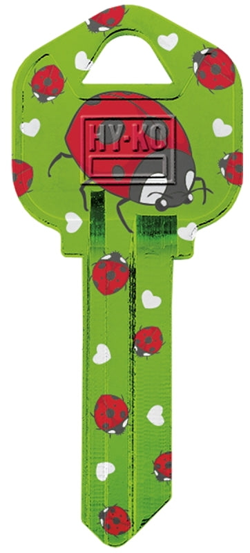 Hy-Ko 16005KW1-20 Key Blank, Ladybug, Brass, Nickel, For: Kwikset KW1 Keyways, KW1-20 Key Number, Pack of 5