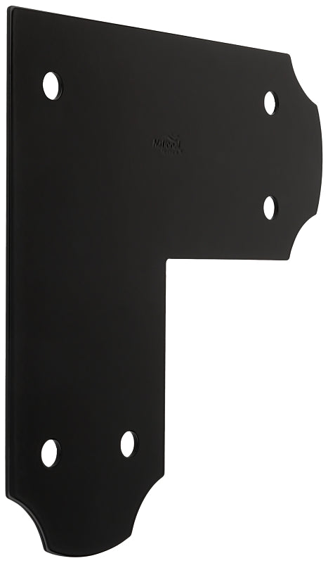 National Hardware Hartley Series N800-015 L-Strap, 11-1/4 in L, 11-1/4 in W, Steel, Storm Shine Powder-Coated