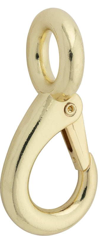National Hardware N890-017 Boat Snap with Fixed Round Eye, 3/4 in, 180 lb Working Load, Zinc, Bronze