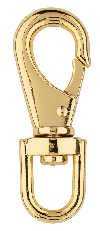 National Hardware N890-005 Boat Snap with Swivel Round Eye, 3/4 in, Zinc, Bronze