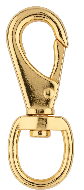 National Hardware N890-009 Boat Snap with Swivel Round Eye, 3/4 in, 115 lb Working Load, Zinc, Bronze