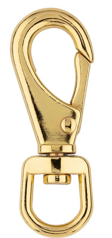 National Hardware N890-011 Boat Snap with Swivel Round Eye, 5/8 in, 100 lb Working Load, Zinc, Bronze