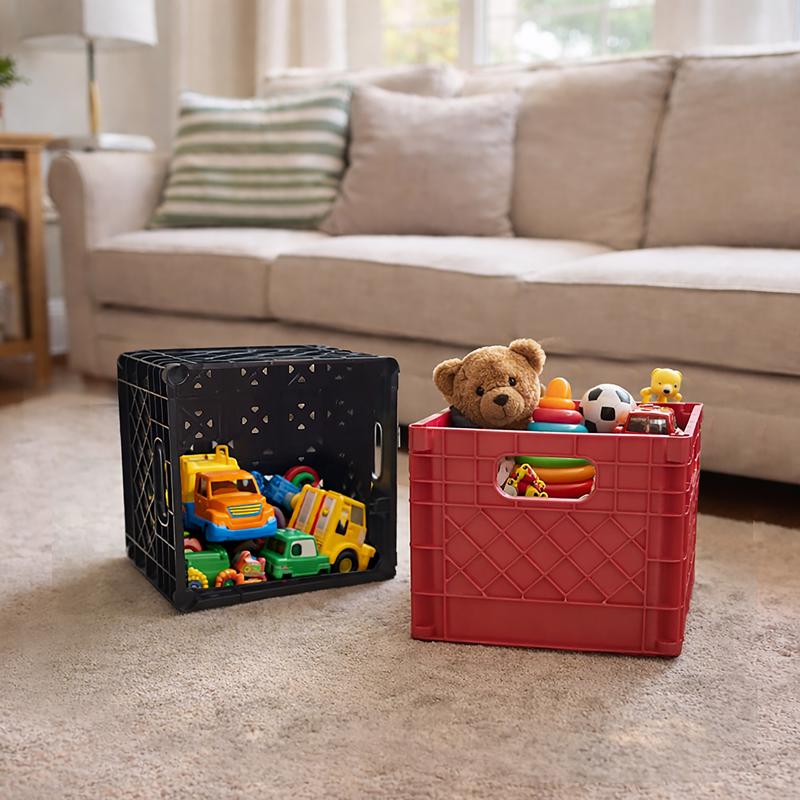 Organize-it Black Miniature Storage Bin 5.5 in. H X 6.5 in. W X 6.5 in. D Stackable, Pack of 8