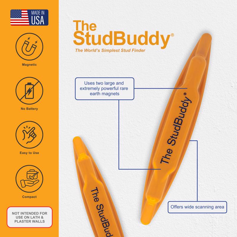 The StudBuddy 2 Pack 5.5 in. L X 1 in. W Magnetic Stud Finder 2 in. 2 pc