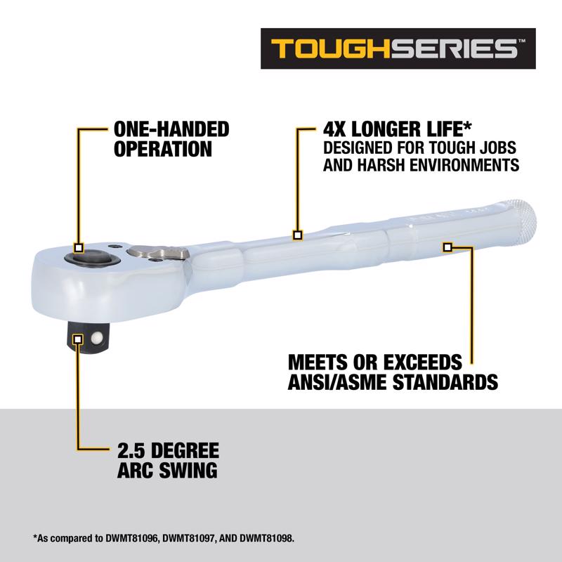 DeWalt Toughseries 3/8 in. drive Quick-Release Ratchet 144 teeth