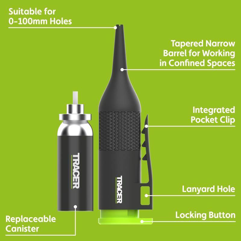 Tracer Trueshot 1 fl. oz. Hi-Visibility Marking Chalk Fluorescent Green 1 pk