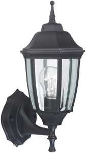 Boston Harbor DTDB Dusk-to-Dawn Wall Lantern, 60 W, CFL, Aluminum, Black