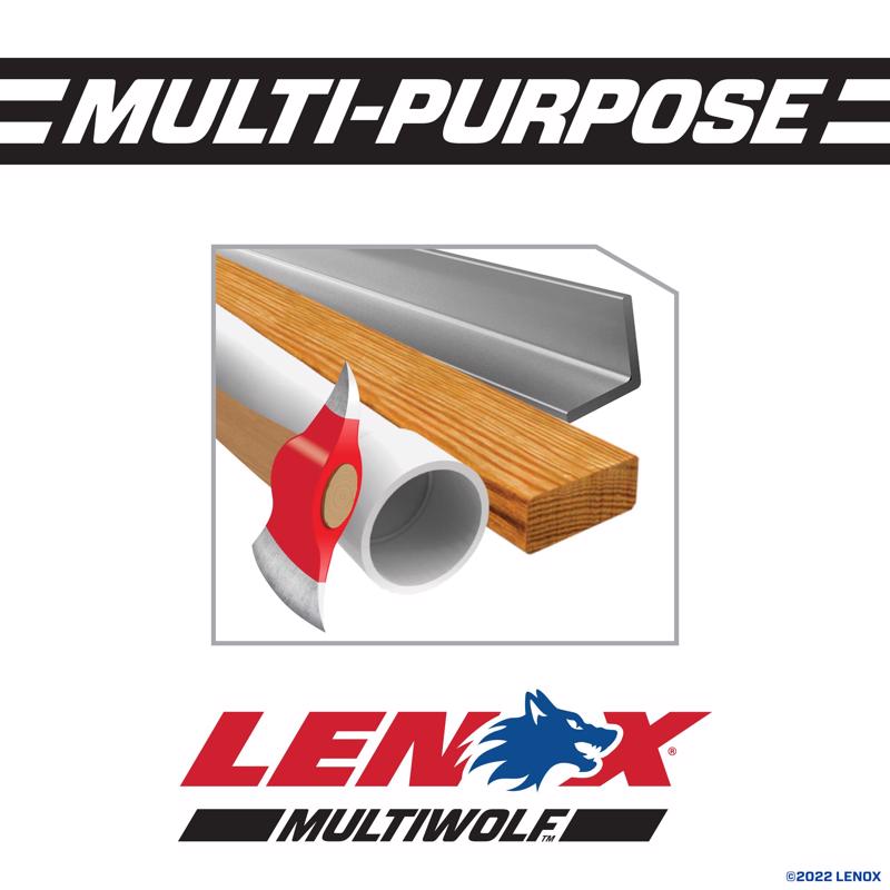 Lenox MULTIWOLF 6 in. Bi-Metal WAVE EDGE Reciprocating Saw Blade 10/14 TPI 2 pk