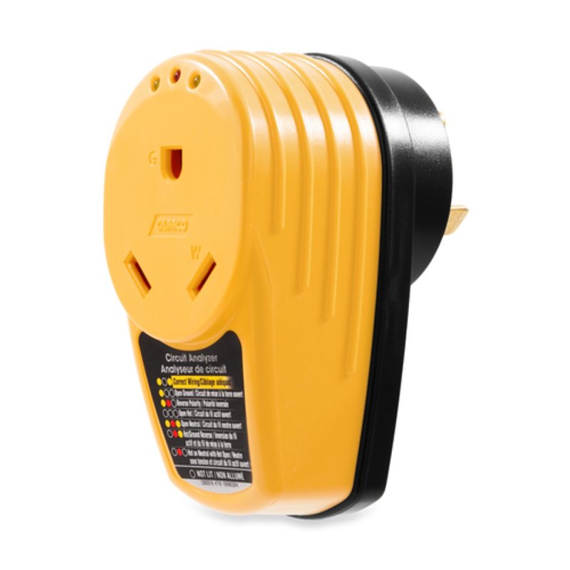PowerGrip 55311 Circuit Analyzer Adapter, 30 A, 125 V, Male, Female