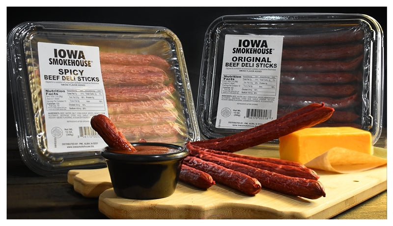 Iowa Smokehouse IS-BDS Beef Deli Stick, Spicy, 13 oz Pack