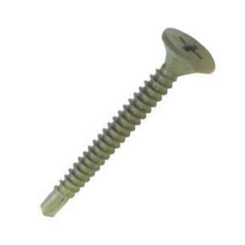 Grip-Rite No. 8 wire X 1-5/8 in. L Phillips Wafer Head Coarse Cement Board Screws, Pack of 12