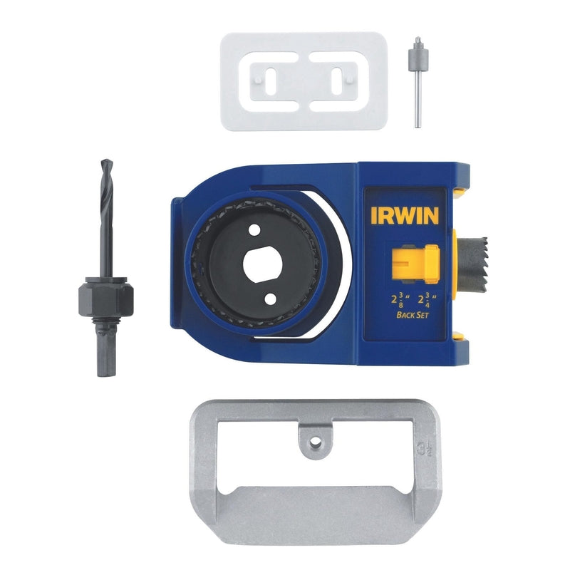 Irwin Bi-Metal 2-3/4 in. L Door Lock Installation Kit