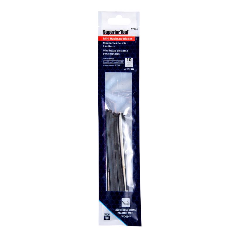 Superior Tool 6 in. High Carbon Steel Hacksaw Blade 32 TPI 10 pk