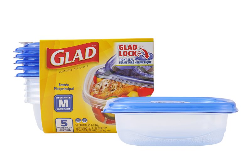 Glad BBG10091 Medium Entree, 25 oz Capacity, Plastic, Clear, Pack of 6