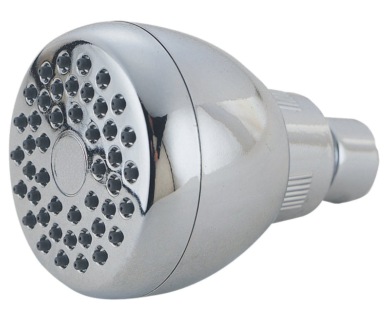 Boston Harbor B11041CP Showerhead, 1.75 gpm, 1/2 in Connection, Threaded, 1-Spray Function, Plastic, Chrome