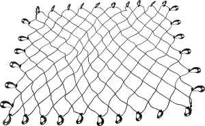 ProSource FH92102 Cargo Net, 96 in L, 72 in W, Rubber, Black