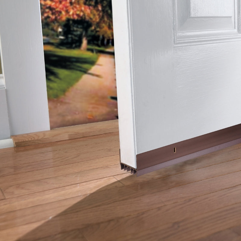 Frost King B79/36H Door Bottom, Brown, 36 in L, 1-3/4 in W, Vinyl, Includes: Screws