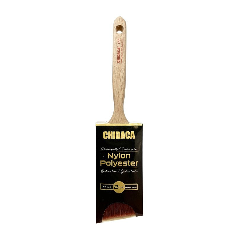 Chidaca 188 Series 18863 Paint Brush, 2-1/2 in W, Angular Brush, Nylon/Polyester Bristle