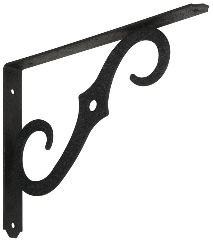 National Hardware 152BC Series 229450 Shelf Bracket, 100 lb, 10 in L, 0.94 in H, Steel, Antique Black