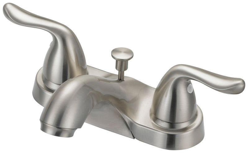 Boston Harbor F5121033NP Lavatory Faucet, 1.2 gpm, 2-Faucet Handle, 3-Faucet Hole, Metal, Brushed Nickel, Lever Handle