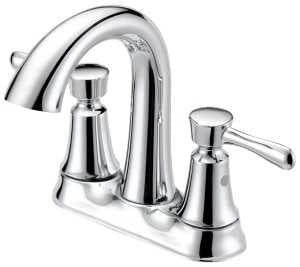 Boston Harbor F51B0035CP Lavatory Faucet, 1.2 gpm, 2-Handle, 3-Faucet Hole, Metal/Plastic, Chrome, 4 in Faucet Centers