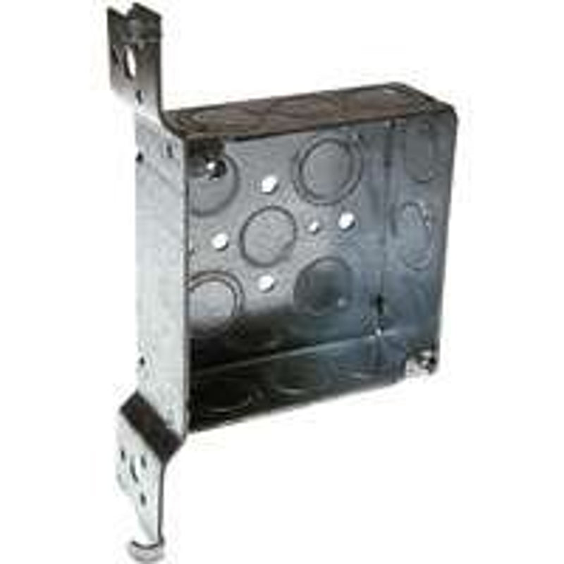 Raco D4SB-50-FB Switch Box, 1-Gang, 13-Knockout, 1/2 in Knockout, Steel, Gray, Galvanized, Flush Mounting