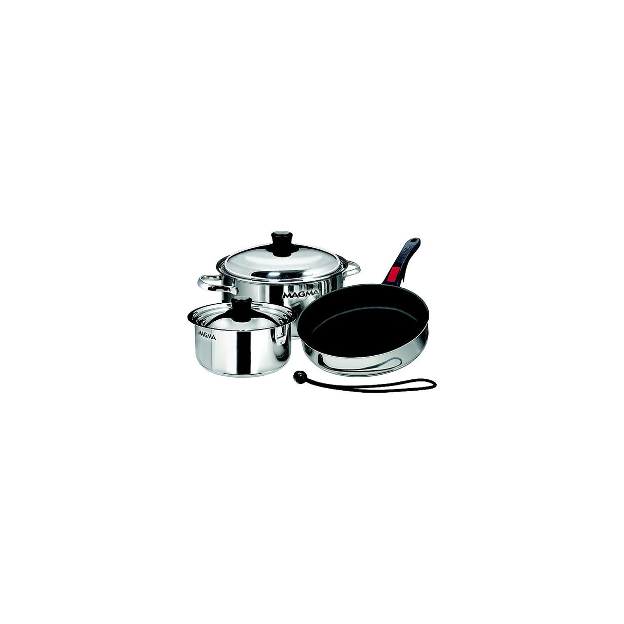Magma A10-363-2-IND Stainless Steel Induction Compatible Non-Stick 7 Piece "Nesting" Cookware Set