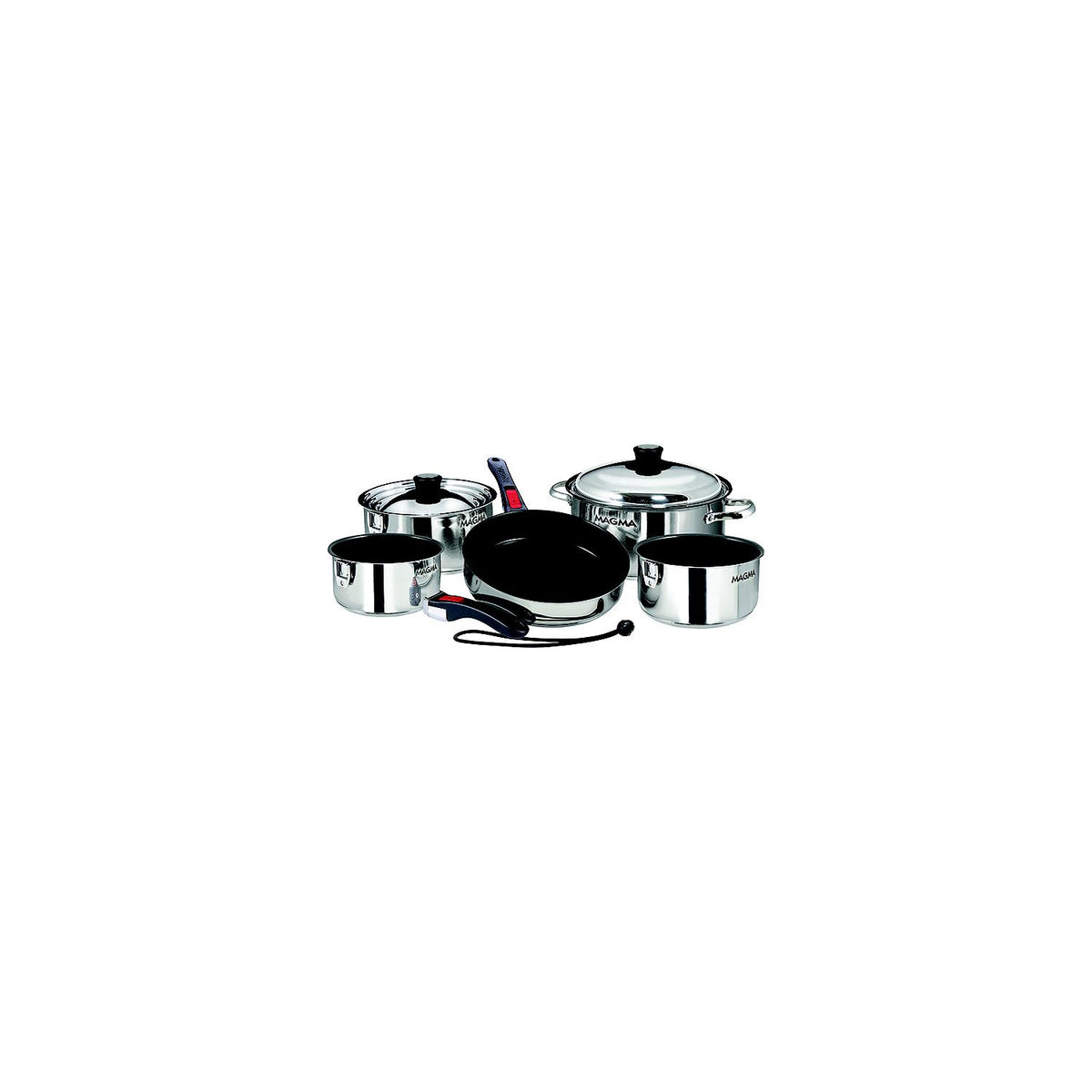 Magma Ceramica Non-Stick 10 Piece Induction Compatible ″Nesting″ Cookware Set