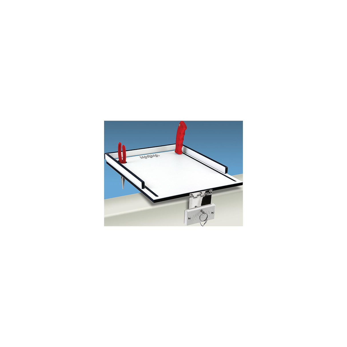 Magma Black and White Econo Mate Bait and Filet Table With Knife and Pliers Slots