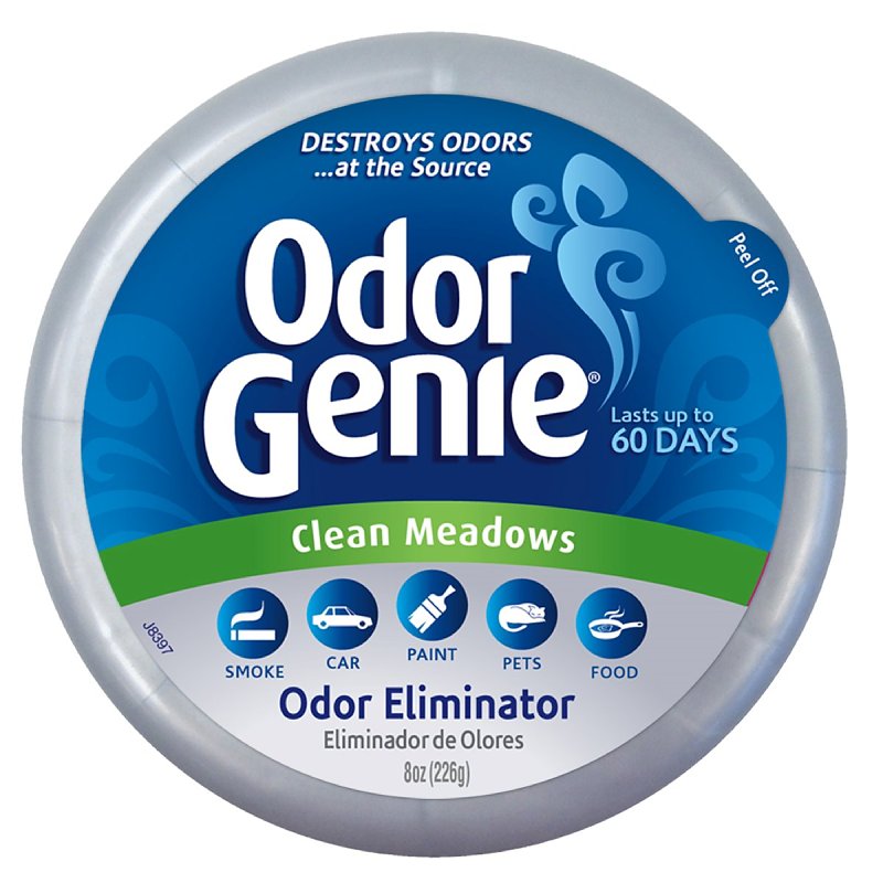 Odor Genie FG69CM Odor Eliminator, 8 oz, Clean Meadow, Gray, 60 days-Day Freshness, Pack of 6