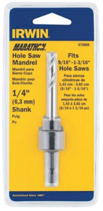 Irwin 373002 Mandrel Hole Saw Arbor, Hex Shank, 1/2 in Shank