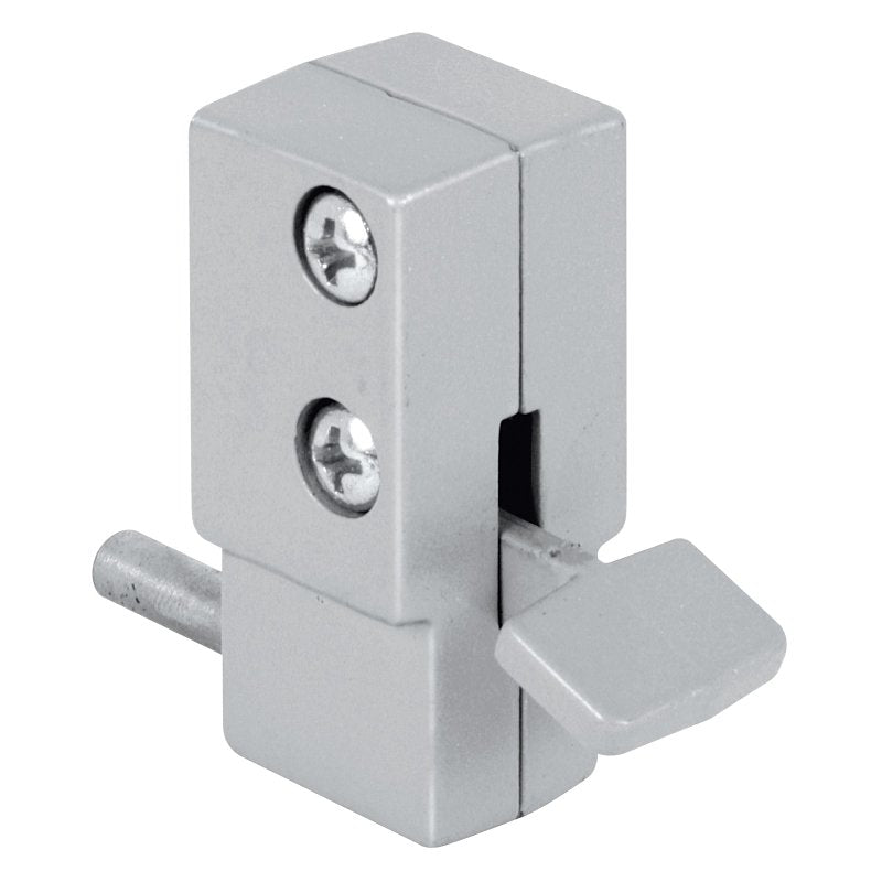 Prime-Line U 9877 Sliding Door Lock, Aluminum, Aluminum, 3/16, 1/8, 1/4 in Thick Door