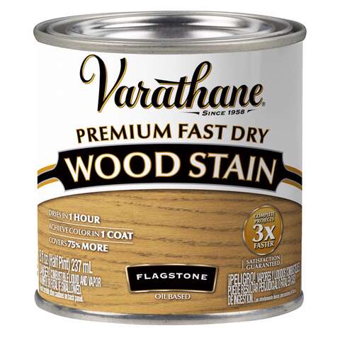 Varathane Flagstone Oil-Based Urethane Modified Alkyd Fast Dry Wood Stain 1/2 pt, Pack of 4