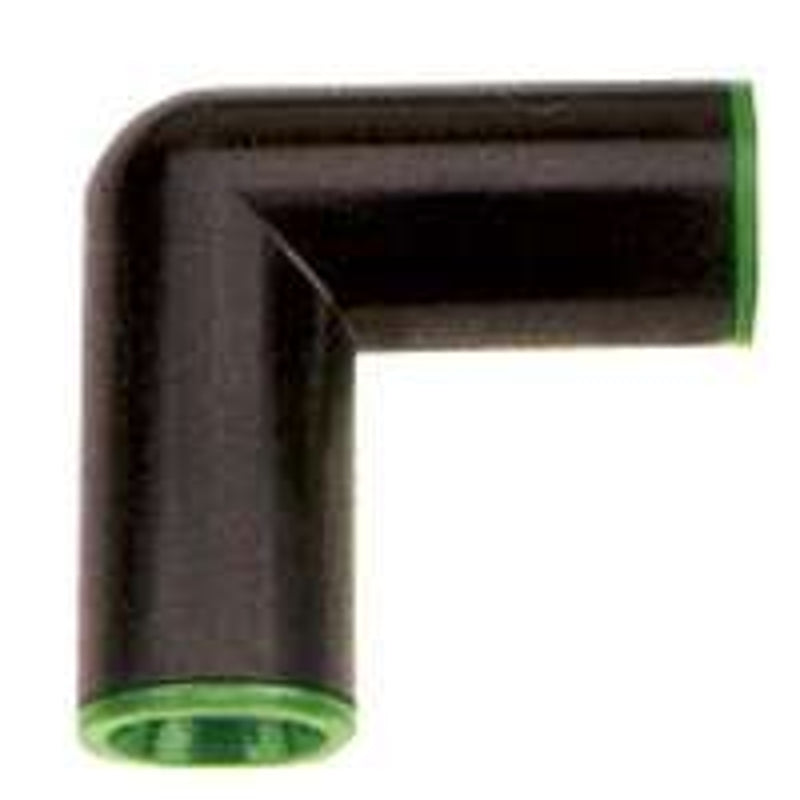 Raindrip 367G00UB Drip Elbow, Compression, ABS, Black/Green