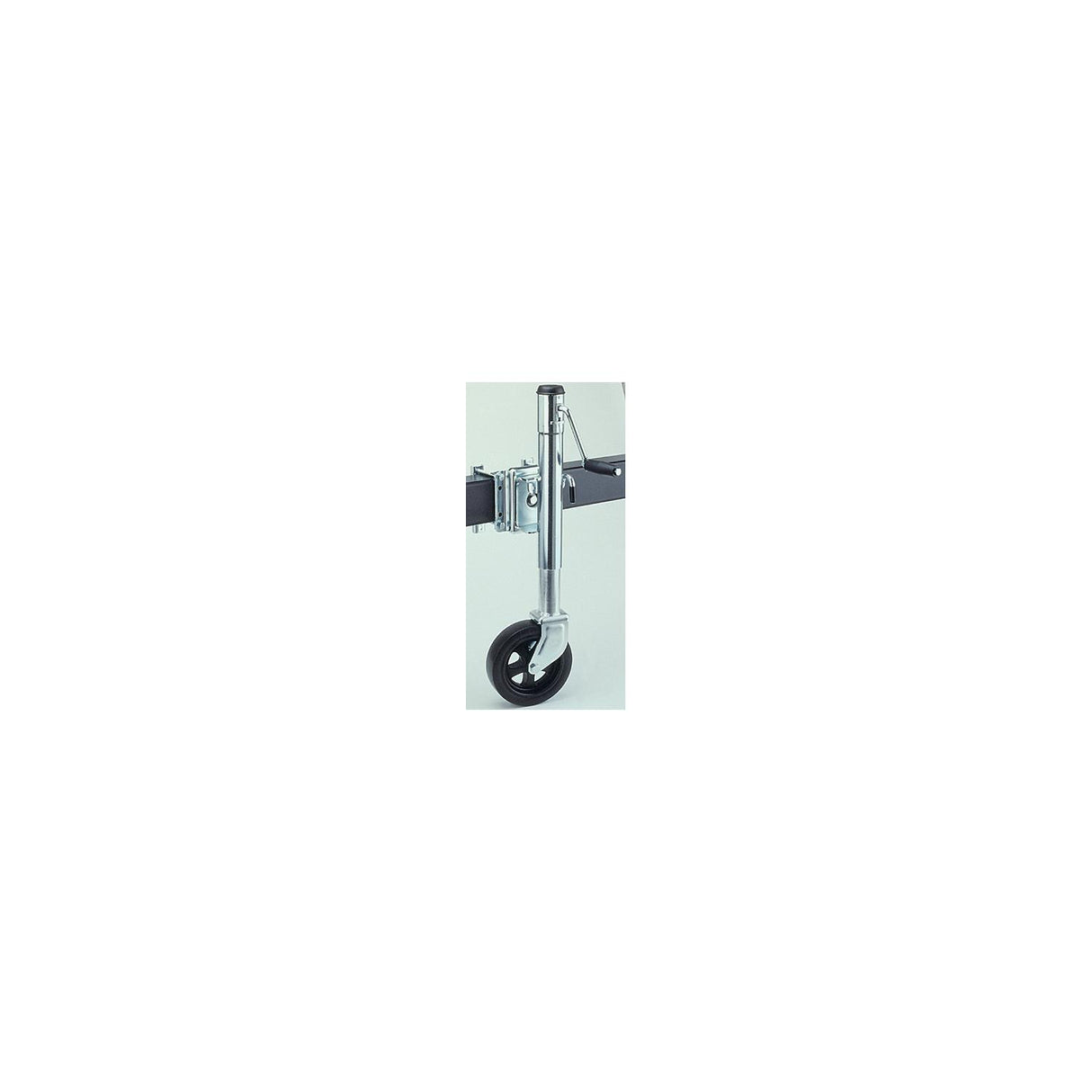 Fulton XP15L0101 12″ Travel 1,500 lb Max Load Bolt Thru Swivel Jack with 8″ Wheel, Zinc