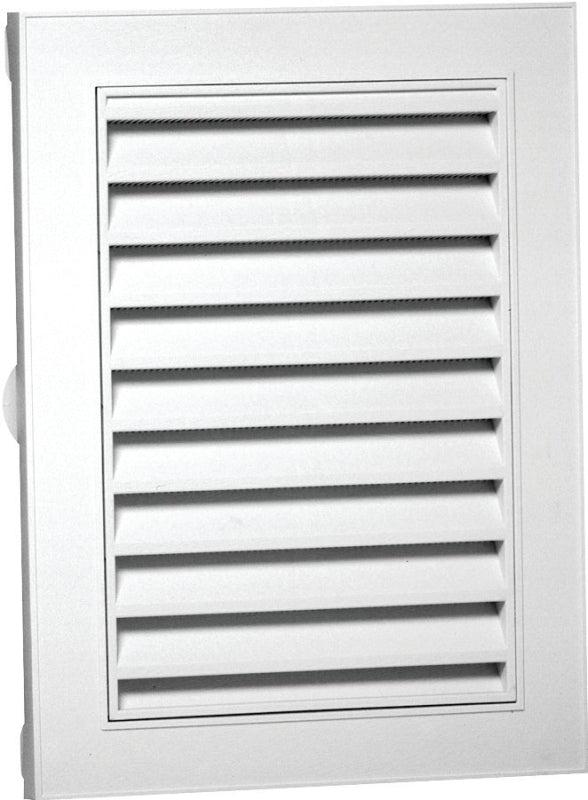 Duraflo 626075-00 Gable Vent, 15 in L, 21 in W, Rectangular, Polypropylene, White