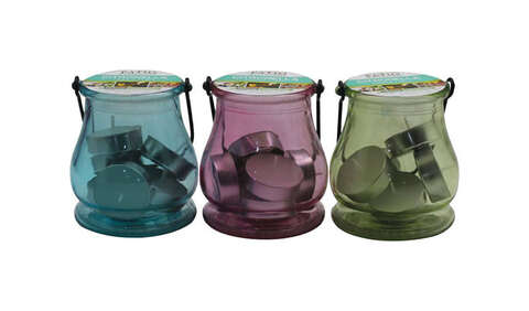 Patio Essentials Citronella Tea Light Candle with Holder For Mosquitoes 6.35 oz, Pack of 9