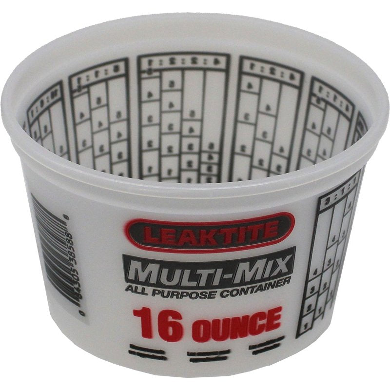 Leaktite-IPL Plastics 1045569 Mixing Container, 16 oz Capacity, HDPE