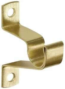 Kenney KN826 Cafe Rod Bracket, Decorative, For: 7/16 in Dia Rods, Brass, 2/PK
