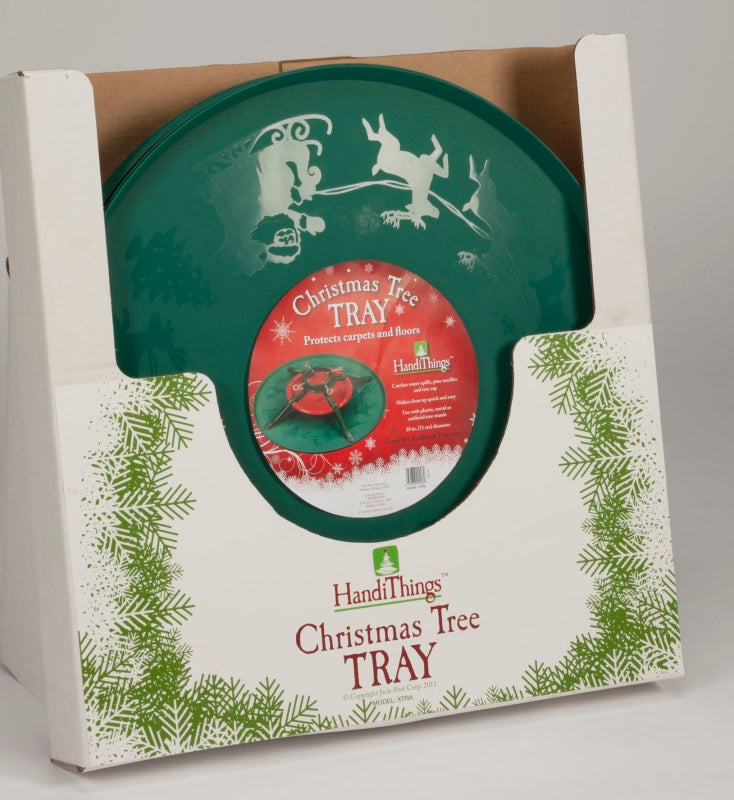 Jack-Post HandiThings XTRA Tree Stand Tray, 28-1/2 in W, Green, Pack of 12