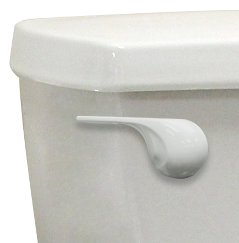 Korky StrongARM Series 6062BP Flush Handle and Lever, Universal Mounting, 8 in L Flush Arm, Plastic, White