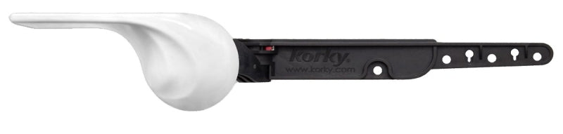 Korky StrongARM Series 6062BP Flush Handle and Lever, Universal Mounting, 8 in L Flush Arm, Plastic, White