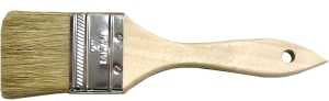 ProSource 150020 Chip Pain Wt Brush, Plain W-Grip Handle, 2in W, White Chin Wese bristle