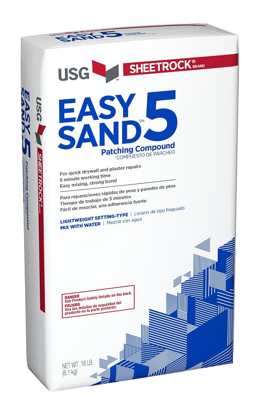 USG Easy Sand 384150-060 Joint Compound, Powder, Natural, 18 lb