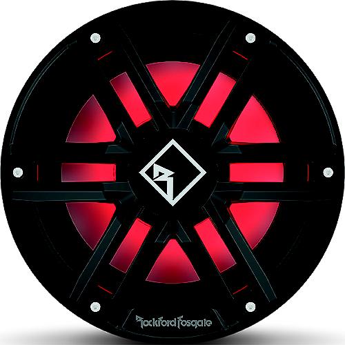 Rockford Fosgate M2D412IB DVC 2? Color Optix Infinite Baffle Marine Subwoofer, 12" w/ Black & Stainless Grills