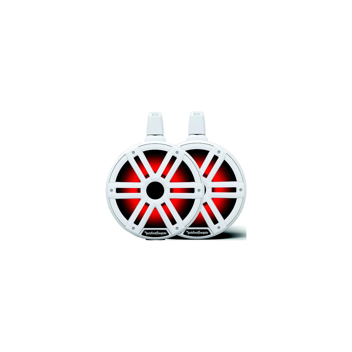 Rockford Fosgate M2WL10H Color Optix 2-Way Horn Loaded Wake Tower Speakers, 10" w/ White & Stainless Grills