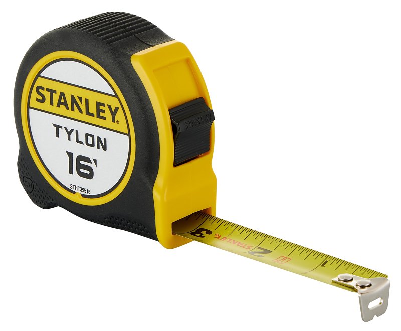 STANLEY Tylon STHT39516 Tape Measure, 16 ft L Blade, 1 in W Blade, ABS/Rubber Case