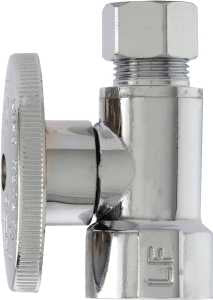 Plumb Pak PP53PCLF Straight Shut-Off Valve, 1/2 x 3/8 in Connection, FIP x Compression, Quarter-Turn Lever Actuator