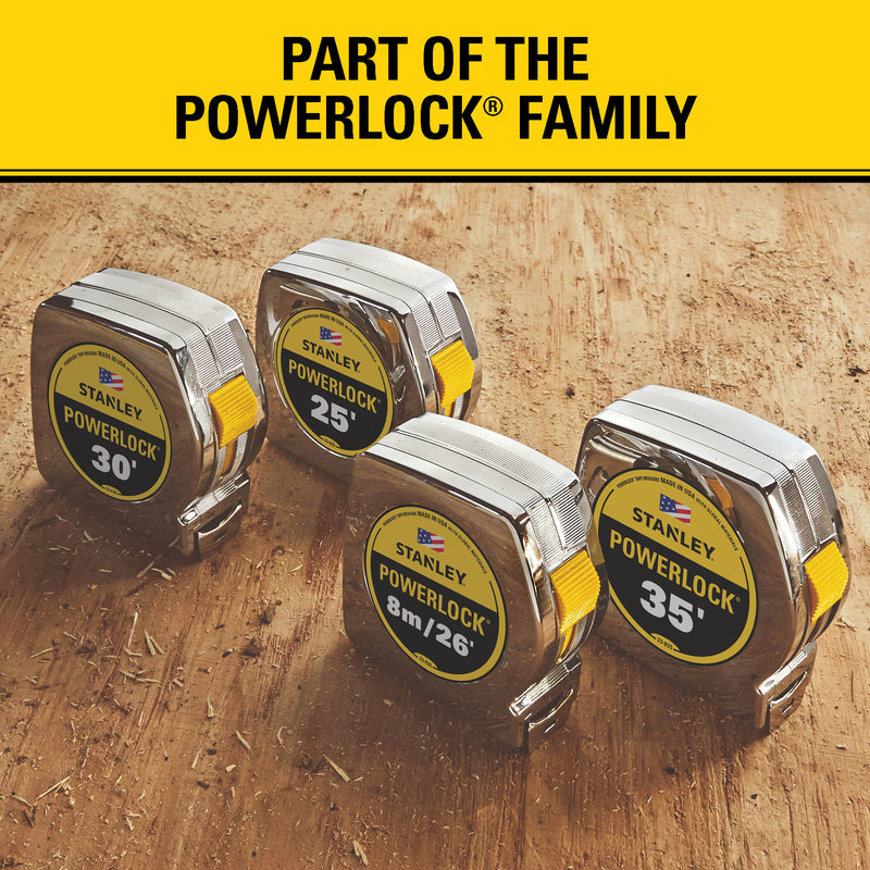 Stanley PowerLock 16 ft. L X 0.75 in. W Compact Tape Measure 1 pk